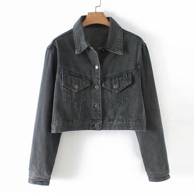 Cropped Box Denim Jacket