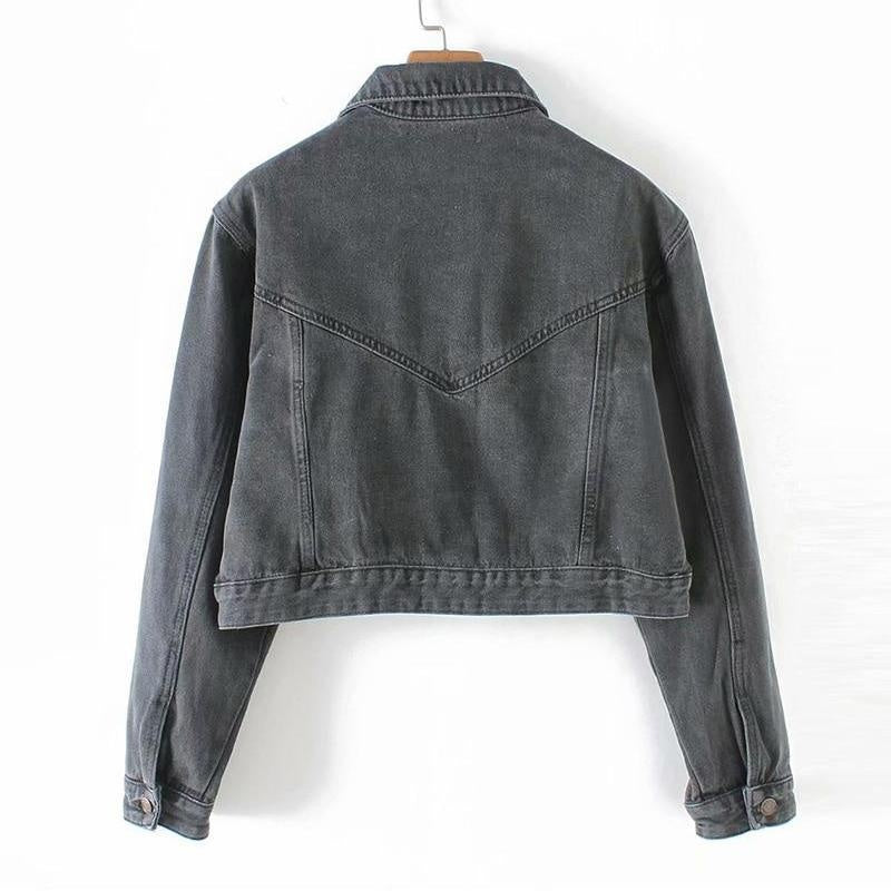 Cropped Box Denim Jacket