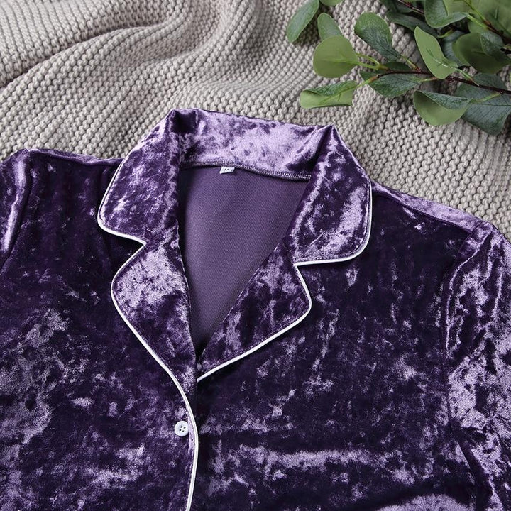 Velvet Full Length Pyjama Set - MomyMall