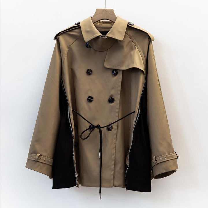 Classic Short Double Breasted Trench Coat