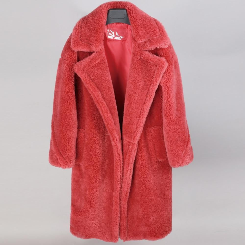 Oversized Winter Faux Shearling Teddy Coat