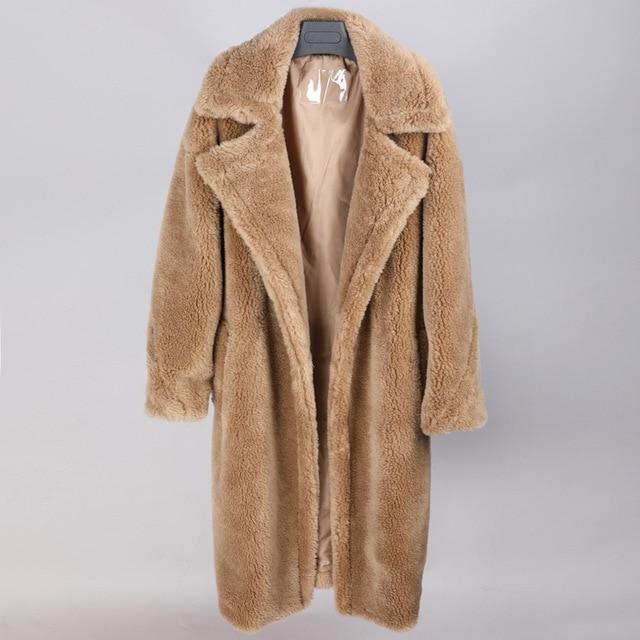 Oversized Winter Faux Shearling Teddy Coat