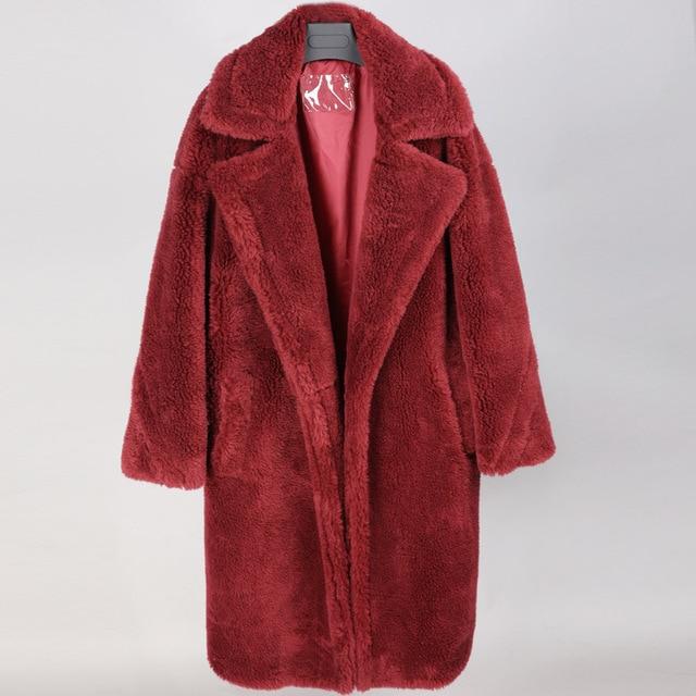 Oversized Winter Faux Shearling Teddy Coat