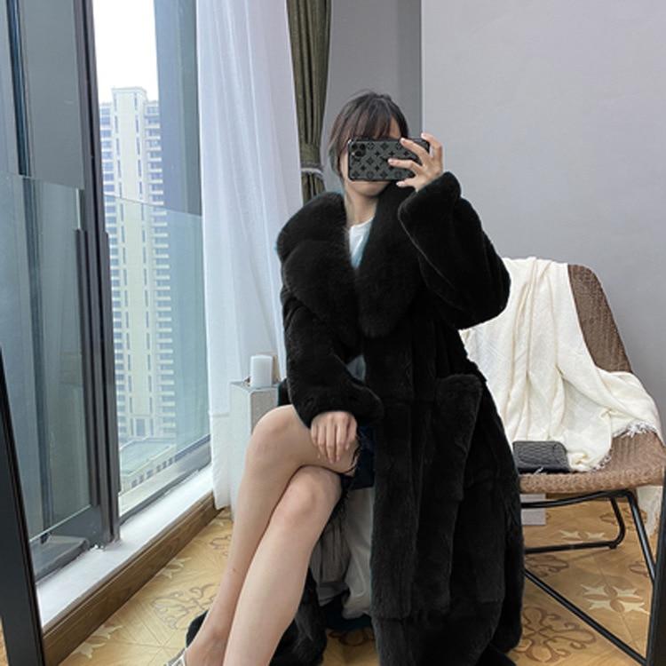 Faux Fur Thick Coat - Long Winter Belted Coat