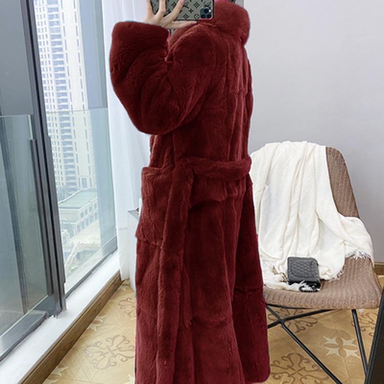 Faux Fur Thick Coat - Long Winter Belted Coat