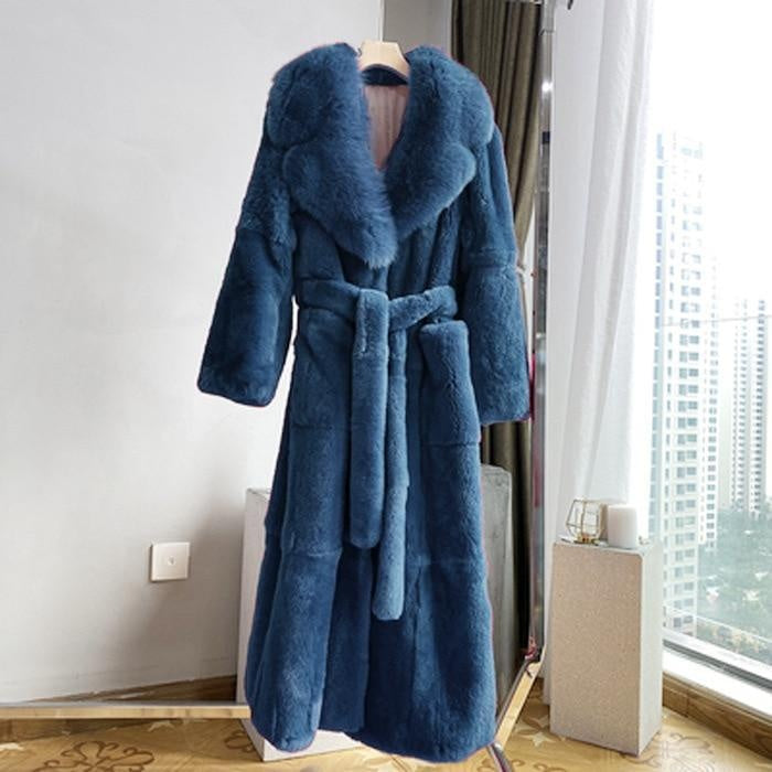 Faux Fur Thick Coat - Long Winter Belted Coat