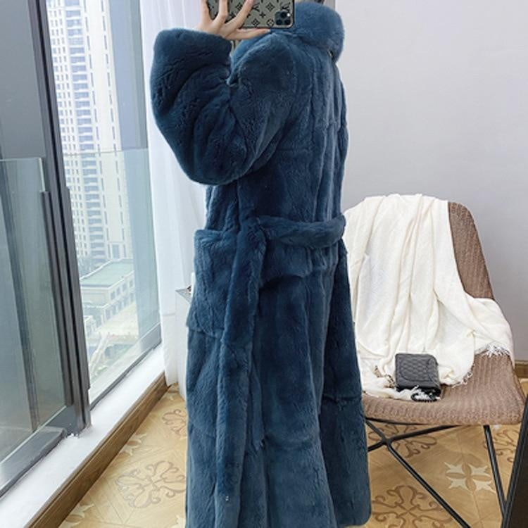 Faux Fur Thick Coat - Long Winter Belted Coat