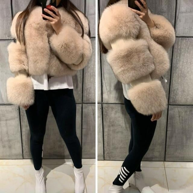 Oversized Faux Fur Short Jacket