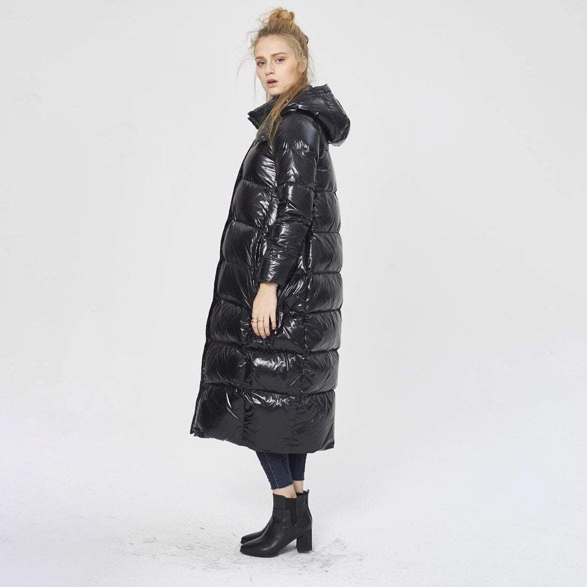 Plus Size 5XL Coat - 90% White Duck Down Maxi Puffer Coat