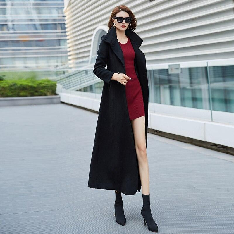 Double Breasted Maxi Wool Coat