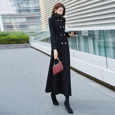 Double Breasted Maxi Wool Coat