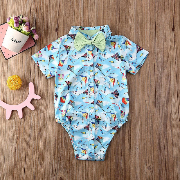 Boys Bow Tie Onesie (6 Patterns)