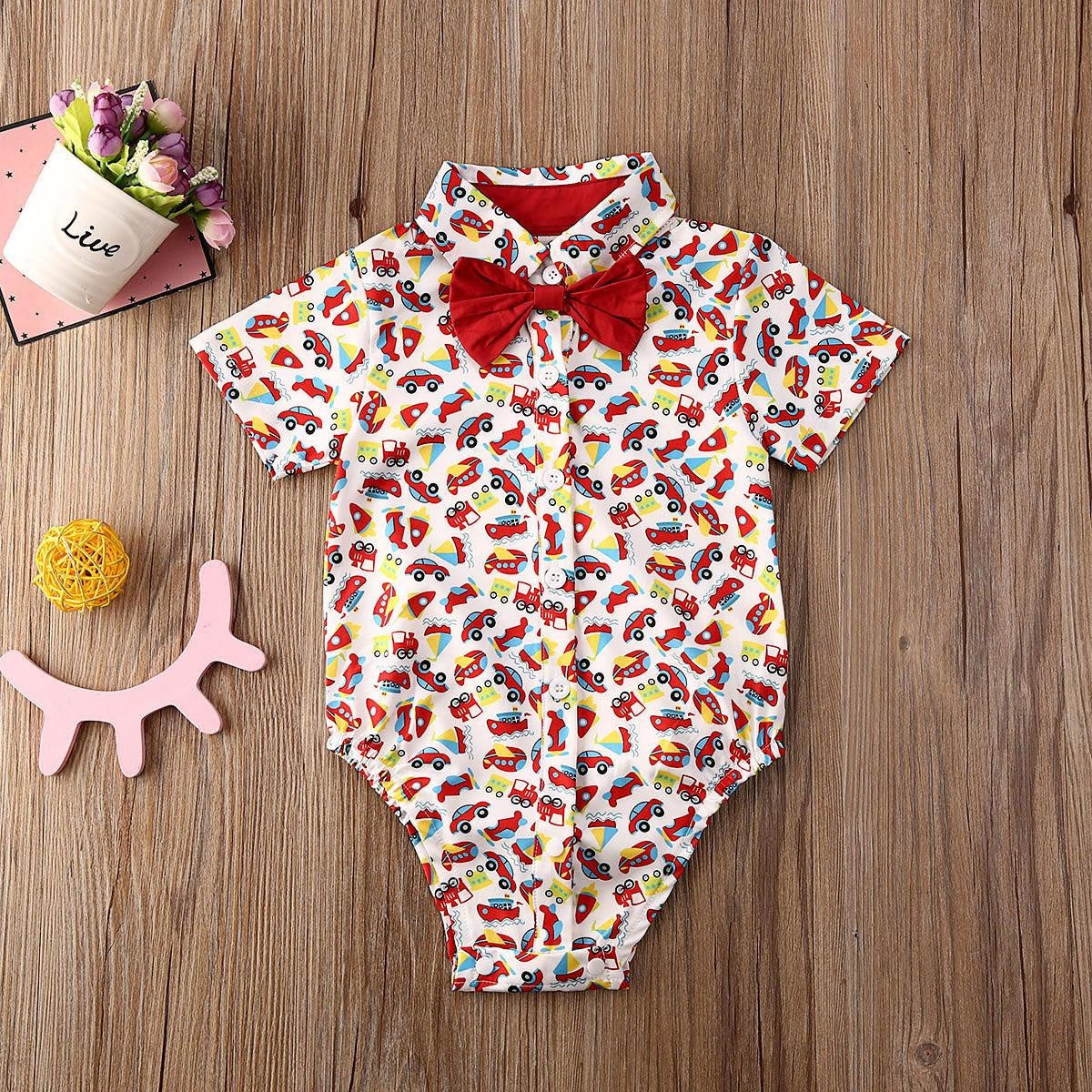 Boys Bow Tie Onesie (6 Patterns)