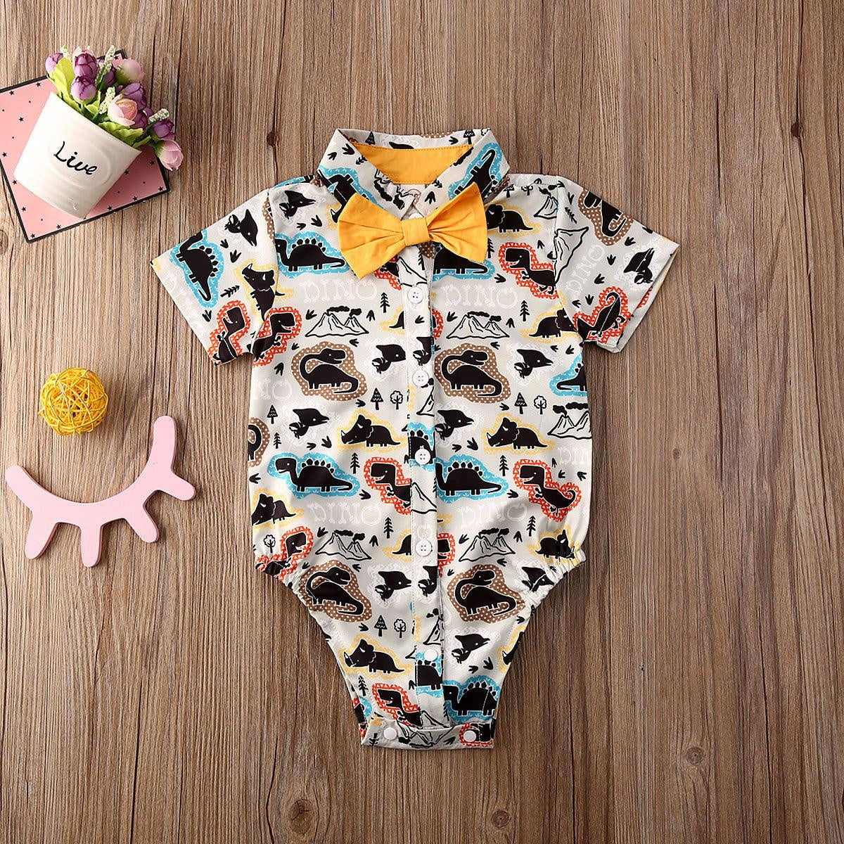 Boys Bow Tie Onesie (6 Patterns)