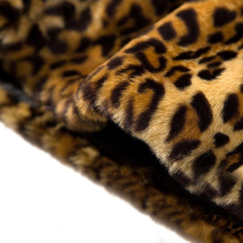 Leopard Print Teddy Coat