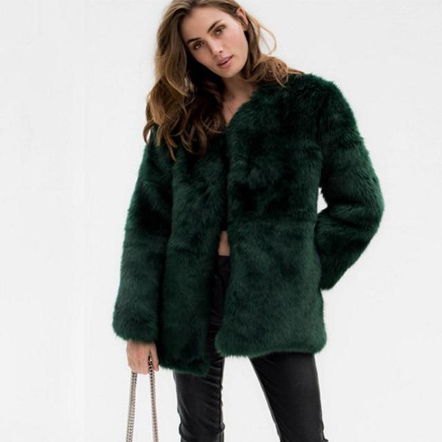 Bright Faux Fur Coat