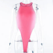 Sexy High Street Bodycon Neon Bodysuits - MomyMall Pink / S