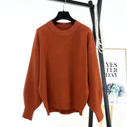 Pull Femme Knitted Cashmere Blend Sweater - MomyMall One Size / camel