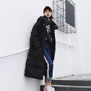 Oversized Winter Down Cotton Puffer Coat With Hood