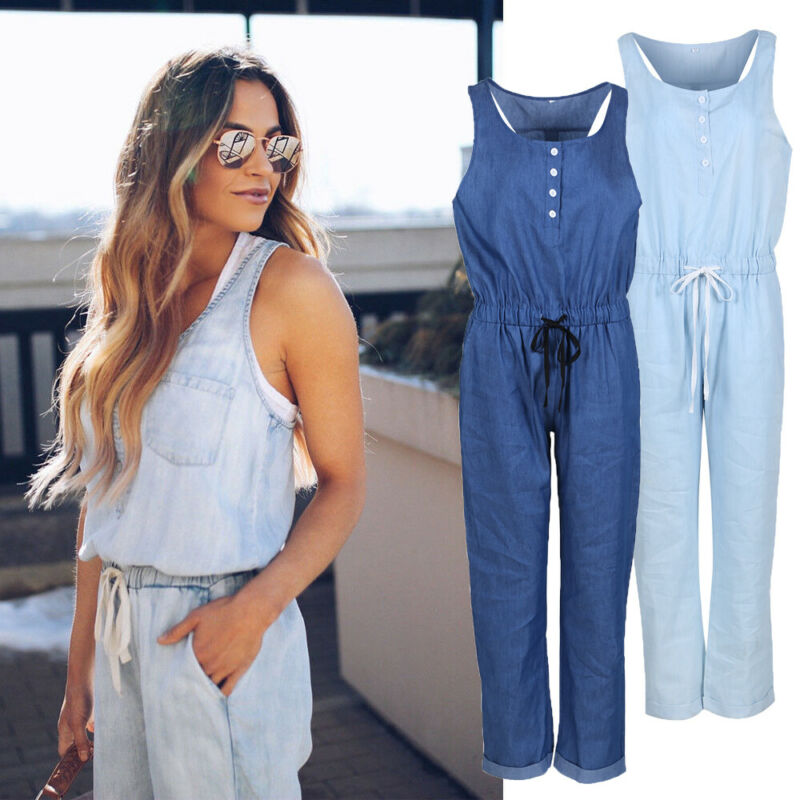 Casual Oversized Baggy Sleeveless Loose Romper - MomyMall