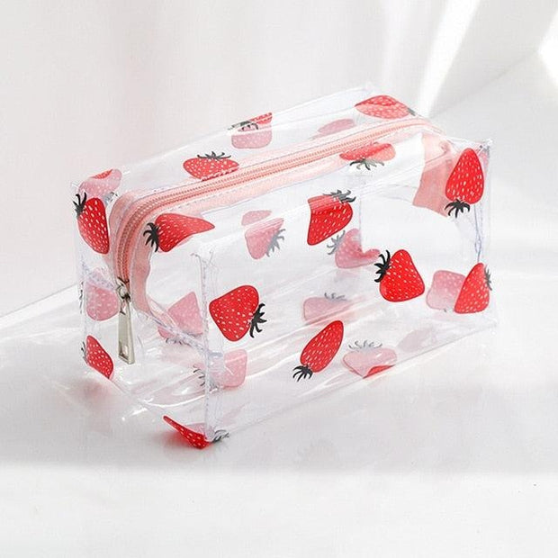 Transparent Pencil Case - MomyMall Strawberries