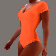 Women's Solid Color Sexy Lingerie Bodysuits - MomyMall M / Orange