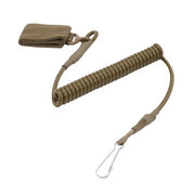 Tactical Anti-lost Elastic Lanyard Rope Military Spring Safety Strap Gun Rope For Key Ring Chain Flashlight Hunting Accessories - MomyMall B Khaki