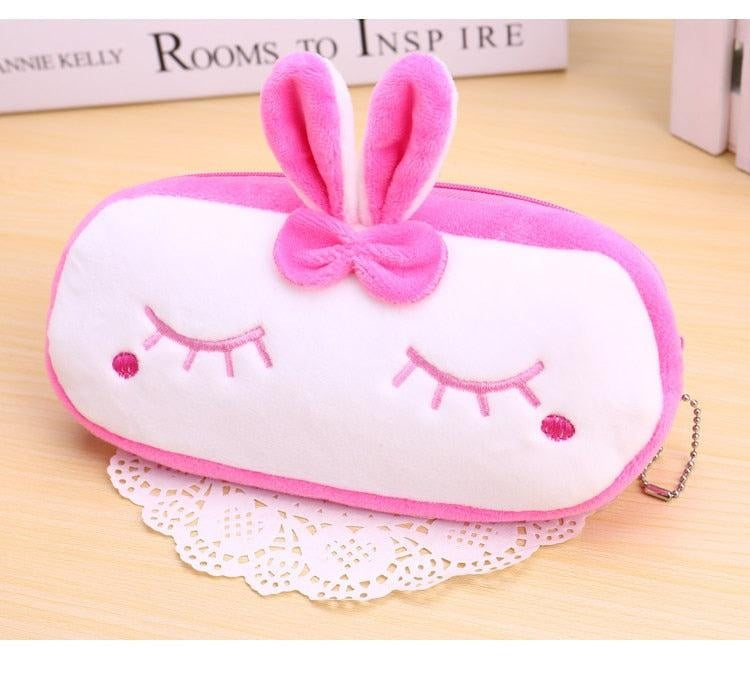 Plush Animal Pencil case Cartoon panda bear fruit pen bag box for kids gift Cosmetic Stationery pouch school supplies - MomyMall