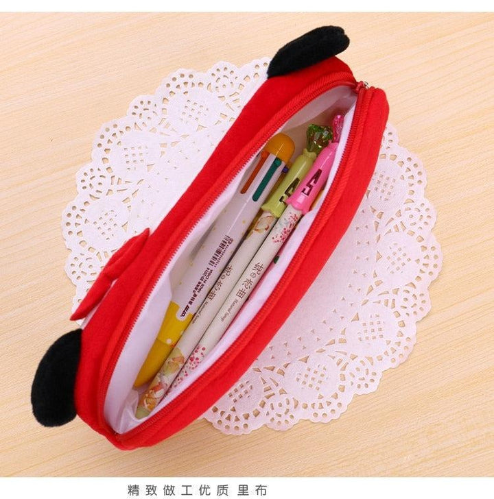 Plush Animal Pencil case Cartoon panda bear fruit pen bag box for kids gift Cosmetic Stationery pouch school supplies - MomyMall