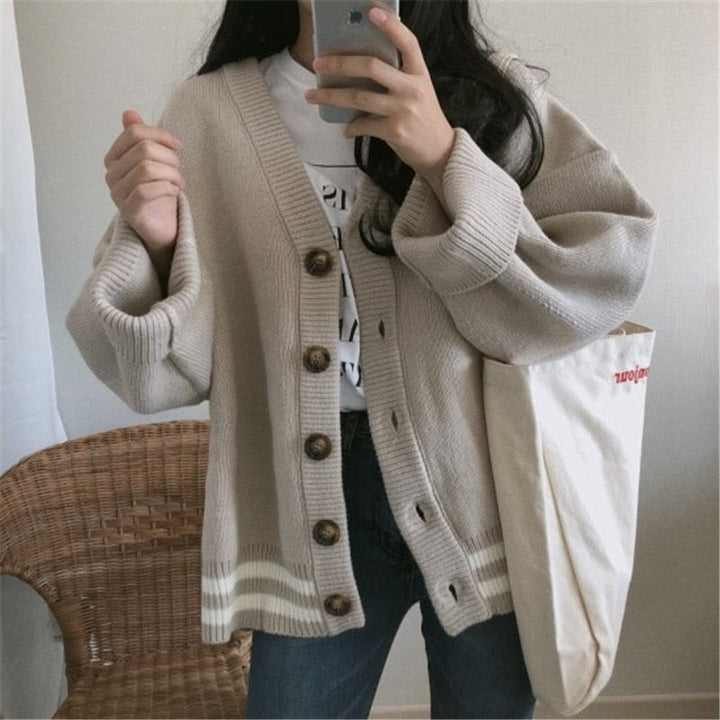 Solid Basic Elegant New Oversized Warm Sweater - MomyMall