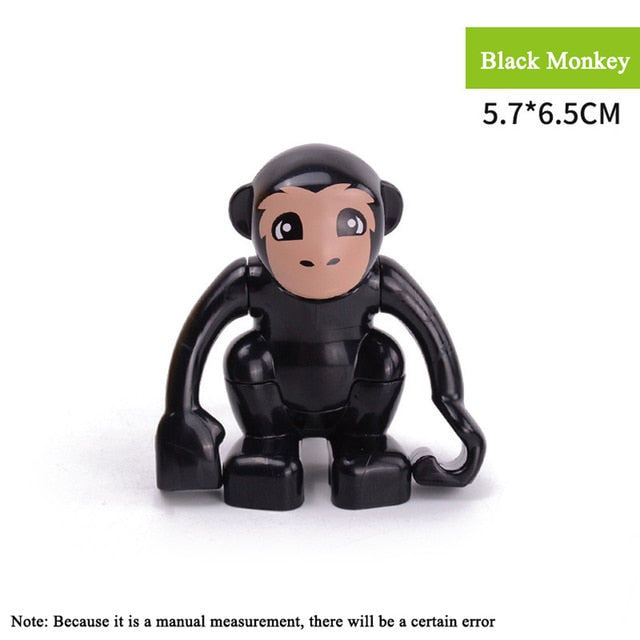 Building Blocks Animal Figure Toys - MomyMall Black monkey