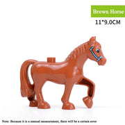 Building Blocks Animal Figure Toys - MomyMall Brown horse