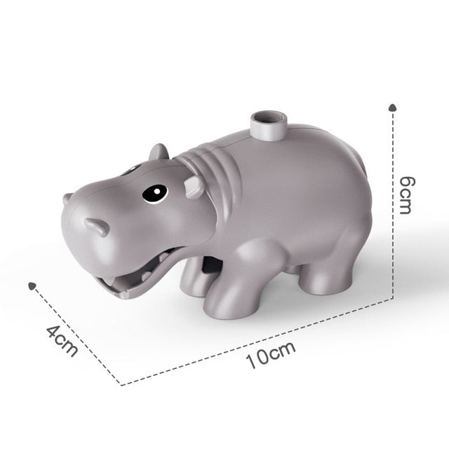Building Blocks Animal Figure Toys - MomyMall Hippo 2