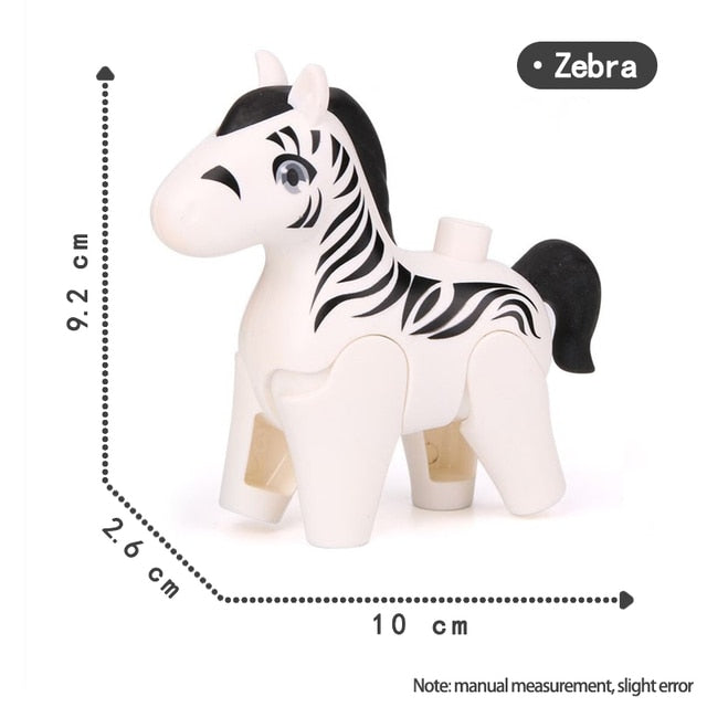 Building Blocks Animal Figure Toys - MomyMall Zebra 2