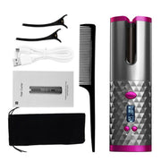 Cordless Automatic Hair Curler - MomyMall Farasha Beauty / Luxe Grey/Pink