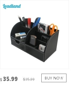 Leather Desktop Stationery Organizer - MomyMall