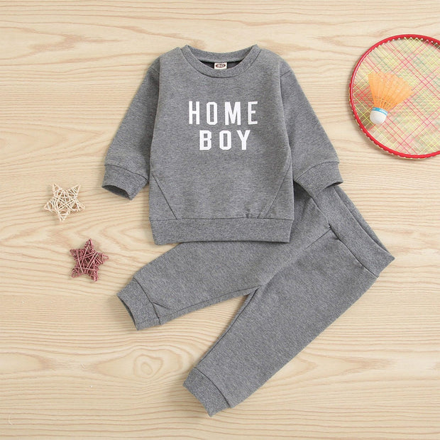 Home Girl Boy Sweater & Pants - MomyMall Gray / Home Boy / 6-9 Mo