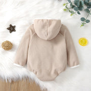 Solid Hooded Pocket Onesie - MomyMall