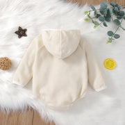 Solid Hooded Pocket Onesie - MomyMall