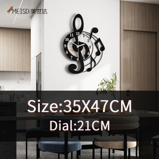 Musical Wall Clock Decor