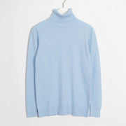 Turtleneck Long Sleeve Sweater - MomyMall XXL / Light Blue