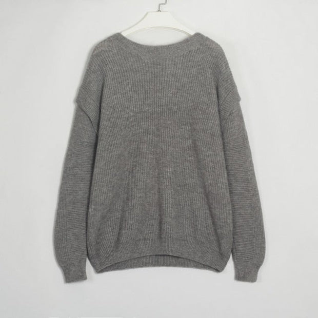 Casual Elegant Cashmere Ladies New Coming Sweater - MomyMall M / Dark Gray