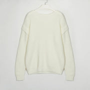 Casual Elegant Cashmere Ladies New Coming Sweater - MomyMall S / White