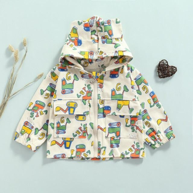 Let's Dig Hooded Jacket - MomyMall Cream / 6-12 Mo