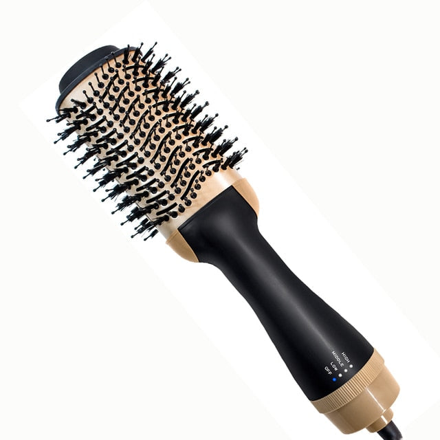 The Blow Dry Brush - MomyMall Farasha Beauty / US Plug / Gold/Black