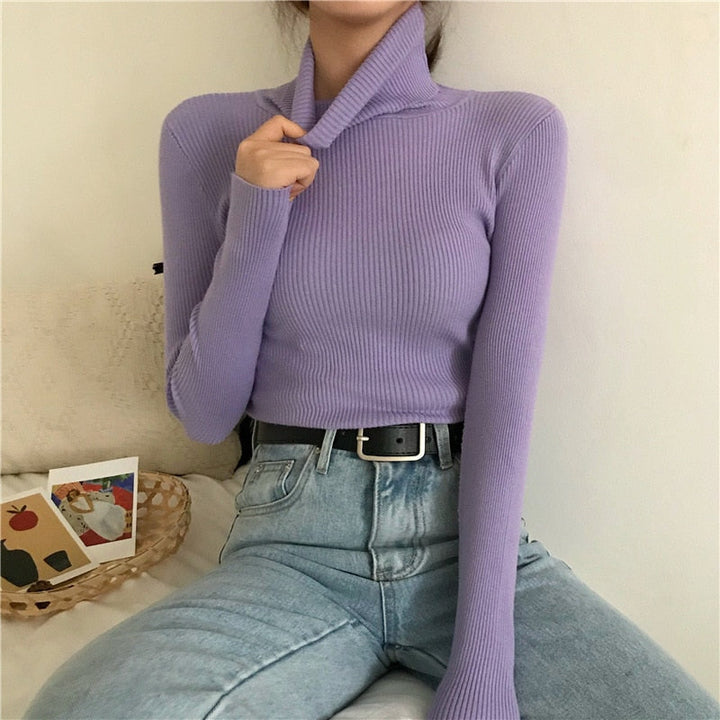 Primer Shirt Long Sleeve Short Slim-fit tight Sweater - MomyMall