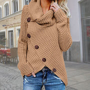 Vintage Oversize Solid Long Sleeve Sweater - MomyMall 5XL / Khaki