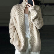 knitted Cardigan loose thin zipper sweater - MomyMall