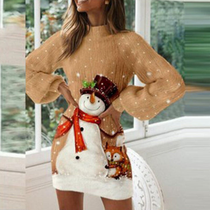 Fashion O-neck Slim-fit Woman Long-sleeved Base Shirt Christmas - MomyMall