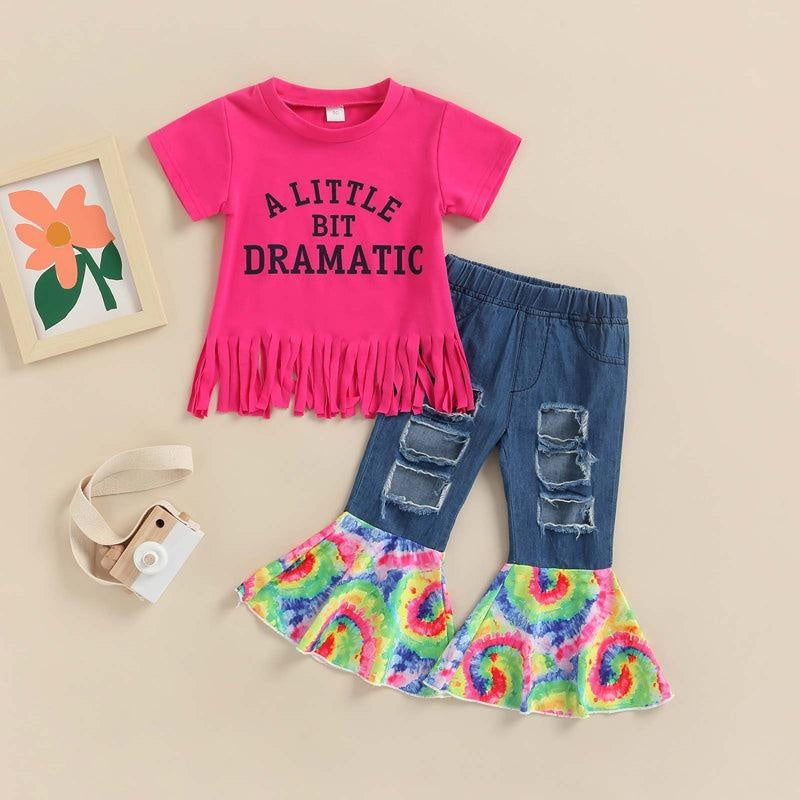 A Little Bit Dramatic Tie Dye Bell Bottoms Outfit